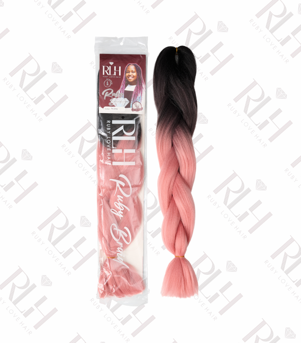 Ruby Love Hair Kiddies Pink Ombre Braid