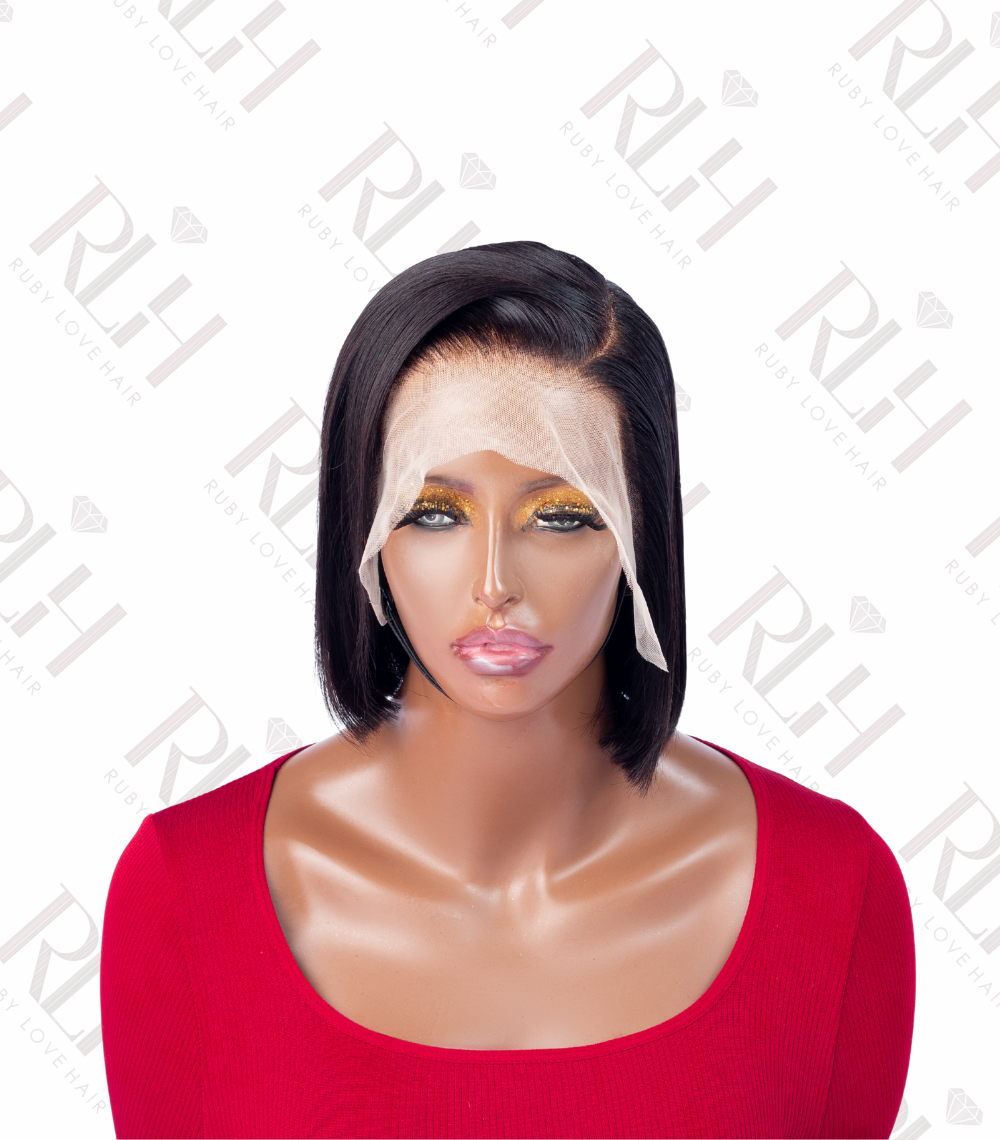 Ruby Love Hair 10" Straight 13x4 Bob Wig – 100% Virgin Human Hair